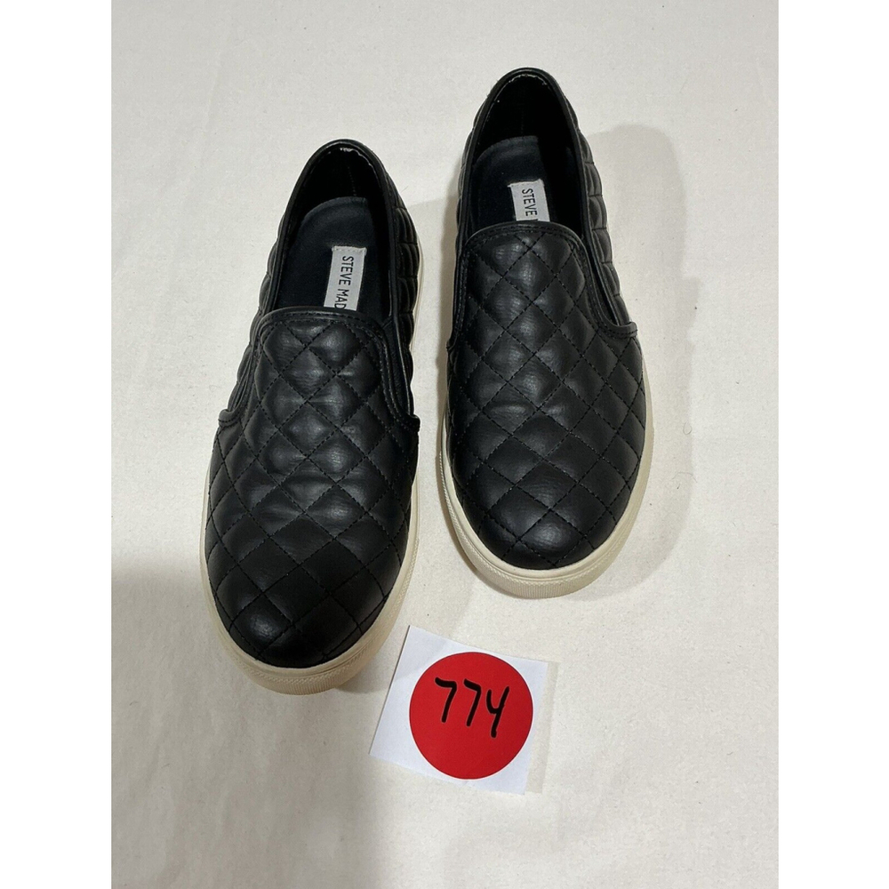Steve Madden Black Quilted Slip-On Sneakers